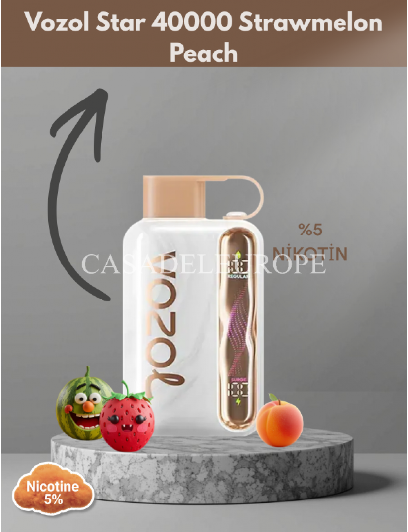 Vozol Star 40000 Strawmelon Peach Vozol Star 40000 Strawmelon Peach